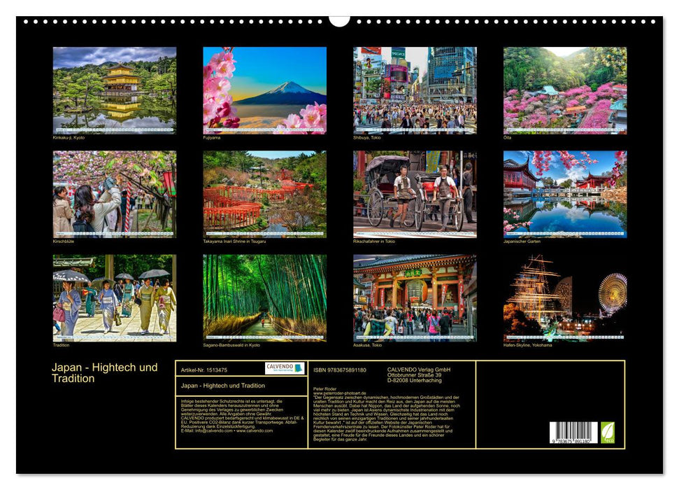 Japan - high-tech and tradition (CALVENDO wall calendar 2024) 