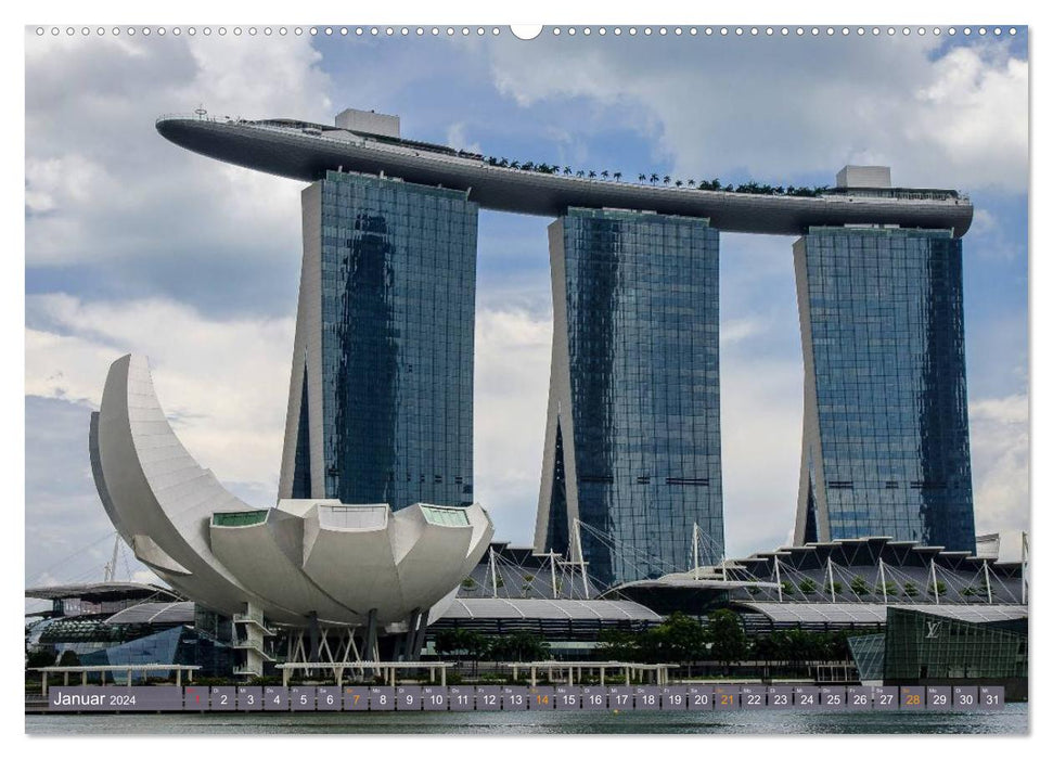 Singapur. Stadt der Superlative (CALVENDO Wandkalender 2024)