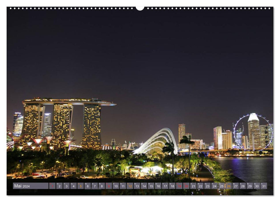 Singapur. Stadt der Superlative (CALVENDO Wandkalender 2024)