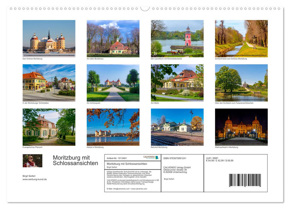 Moritzburg mit Schlossansichten (CALVENDO Wandkalender 2024)