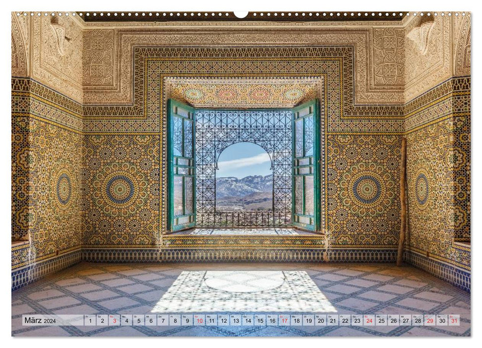 Marokko: Marrakesch, Atlas, Sahara, Fès (CALVENDO Wandkalender 2024)