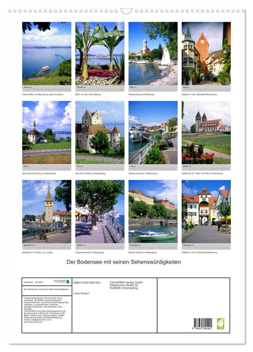 Lake Constance with its sights (CALVENDO wall calendar 2024) 