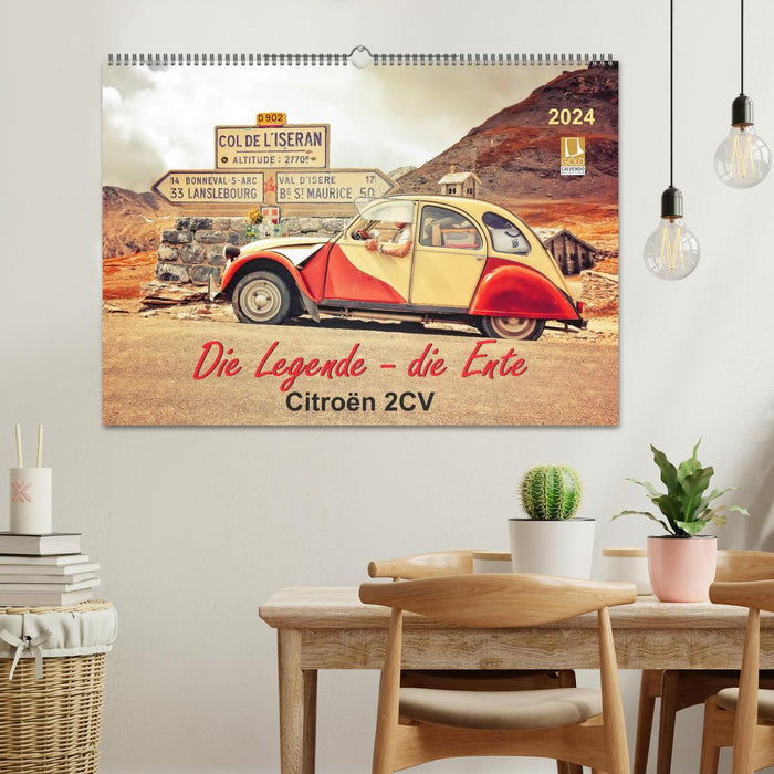 Die Legende - die Ente, Citroën 2CV (CALVENDO Wandkalender 2024)