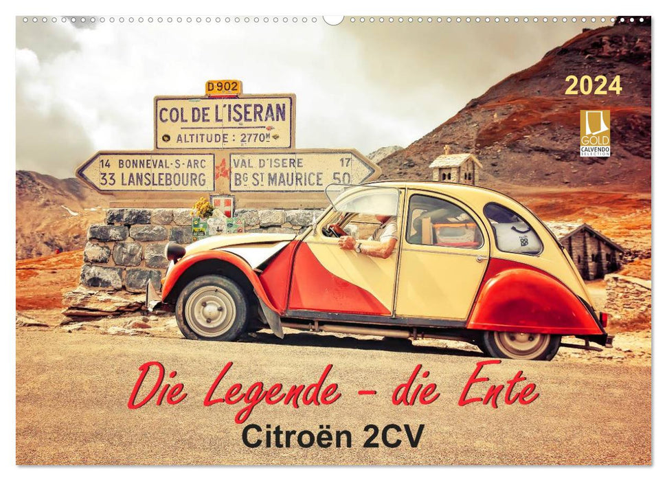 Die Legende - die Ente, Citroën 2CV (CALVENDO Wandkalender 2024)