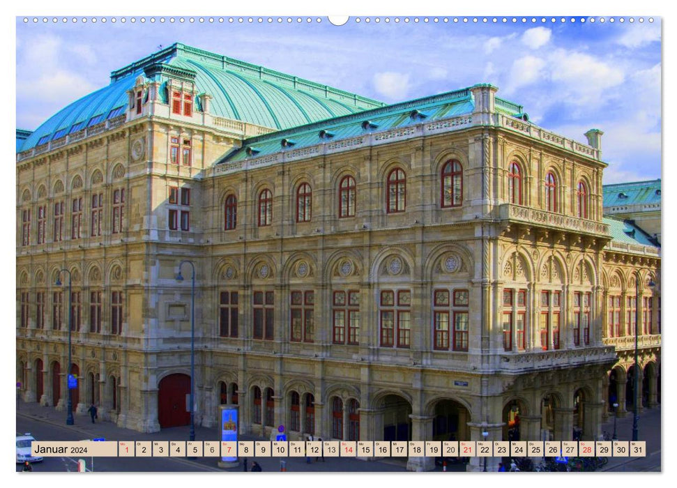 Geliebtes Wien. Österreichs Perle an der Donau (CALVENDO Wandkalender 2024)