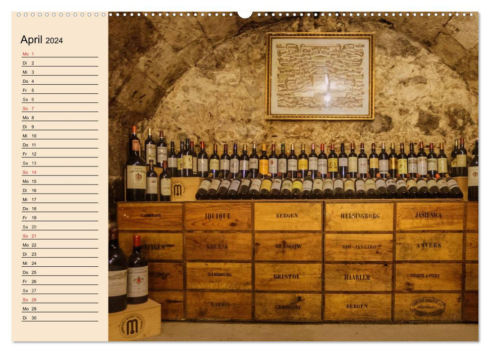 Weinanbau. Von der Traube zum Wein (CALVENDO Wandkalender 2024)