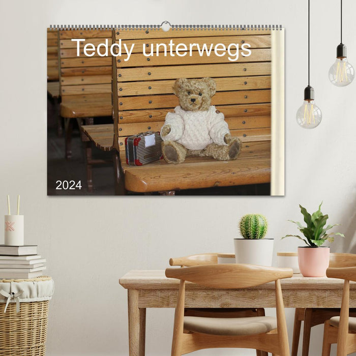 Teddy unterwegs (CALVENDO Wandkalender 2024)