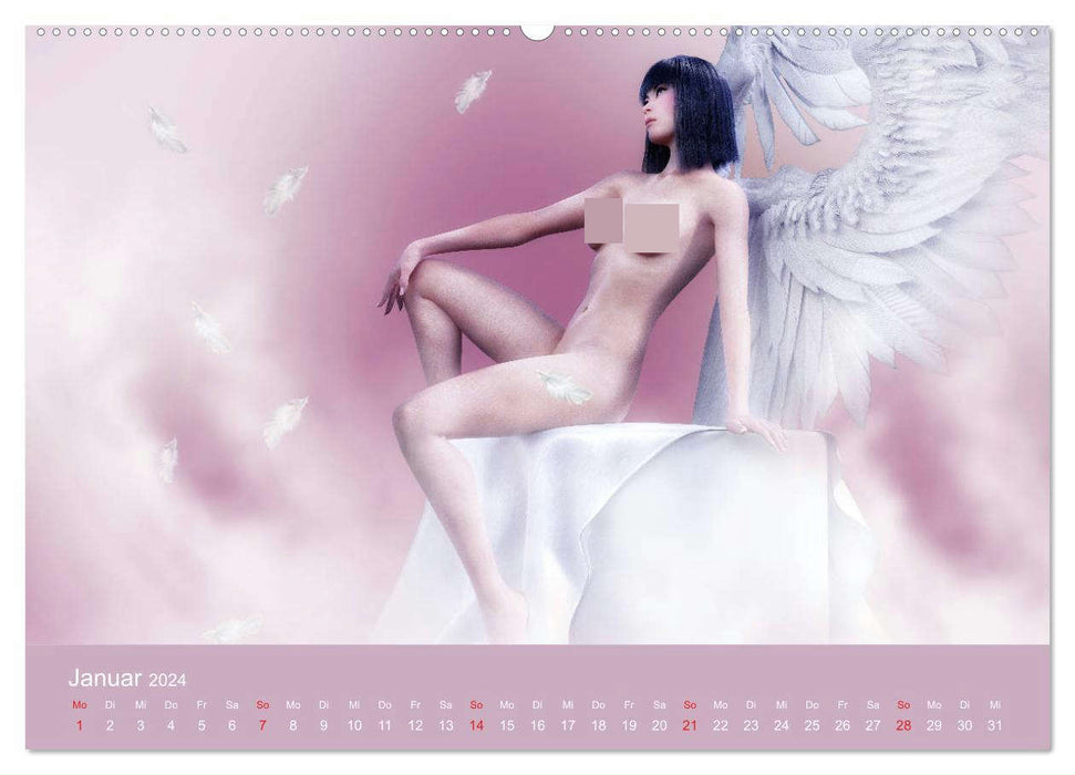 Angel of Seduction - Mythology as an Act (CALVENDO Wall Calendar 2024) 