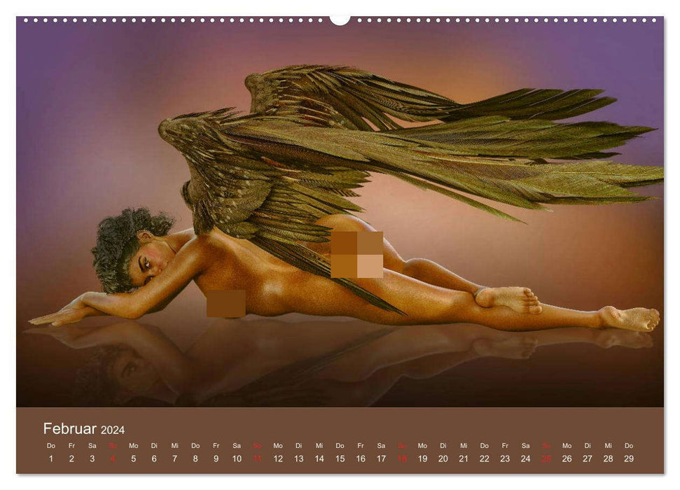 Angel of Seduction - Mythology as an Act (CALVENDO Wall Calendar 2024) 