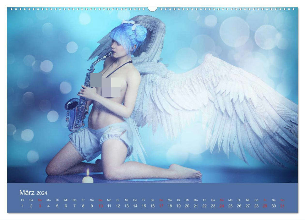 Angel of Seduction - Mythology as an Act (CALVENDO Wall Calendar 2024) 