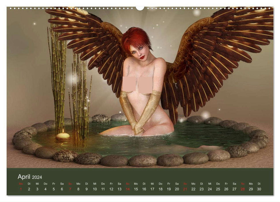 Angel of Seduction - Mythology as an Act (CALVENDO Wall Calendar 2024) 