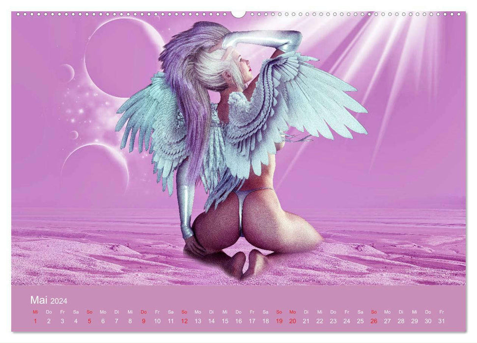 Angel of Seduction - Mythology as an Act (CALVENDO Wall Calendar 2024) 