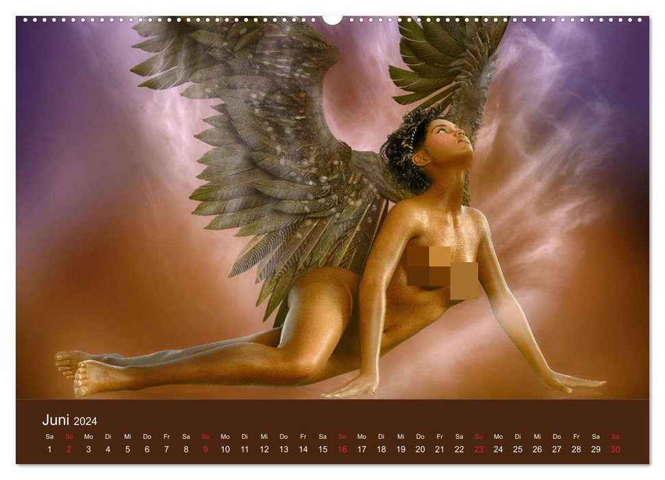 Angel of Seduction - Mythology as an Act (CALVENDO Wall Calendar 2024) 