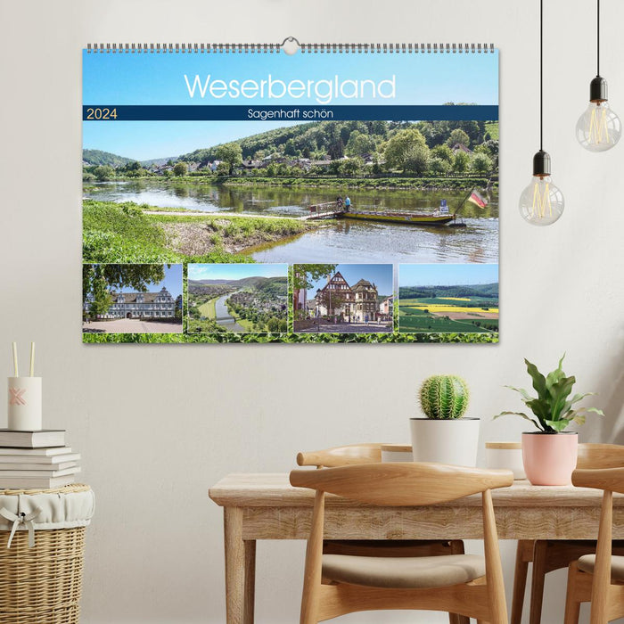 Weserbergland - incredibly beautiful (CALVENDO wall calendar 2024) 