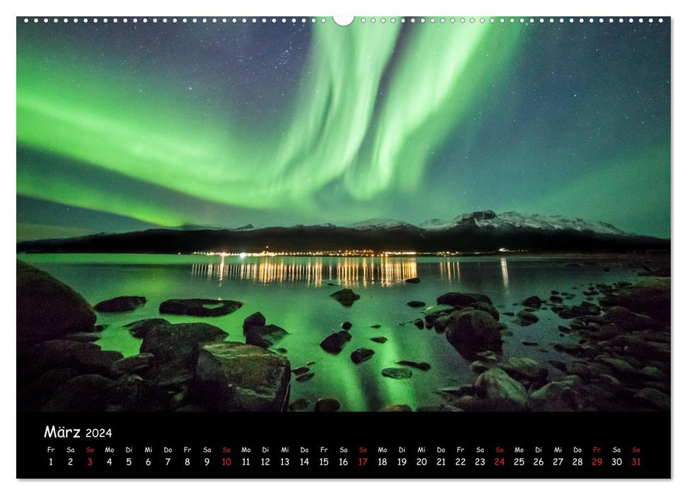Nordlichtkalender (CALVENDO Wandkalender 2024)
