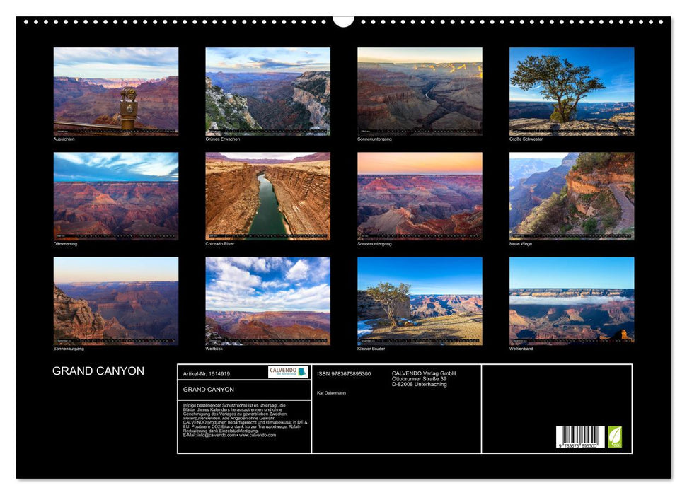 GRAND CANYON - Einblicke (CALVENDO Wandkalender 2024)