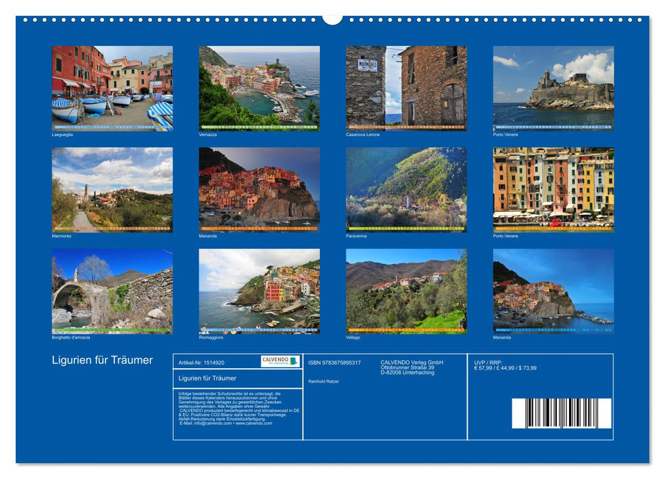 Liguria for dreamers (CALVENDO wall calendar 2024) 