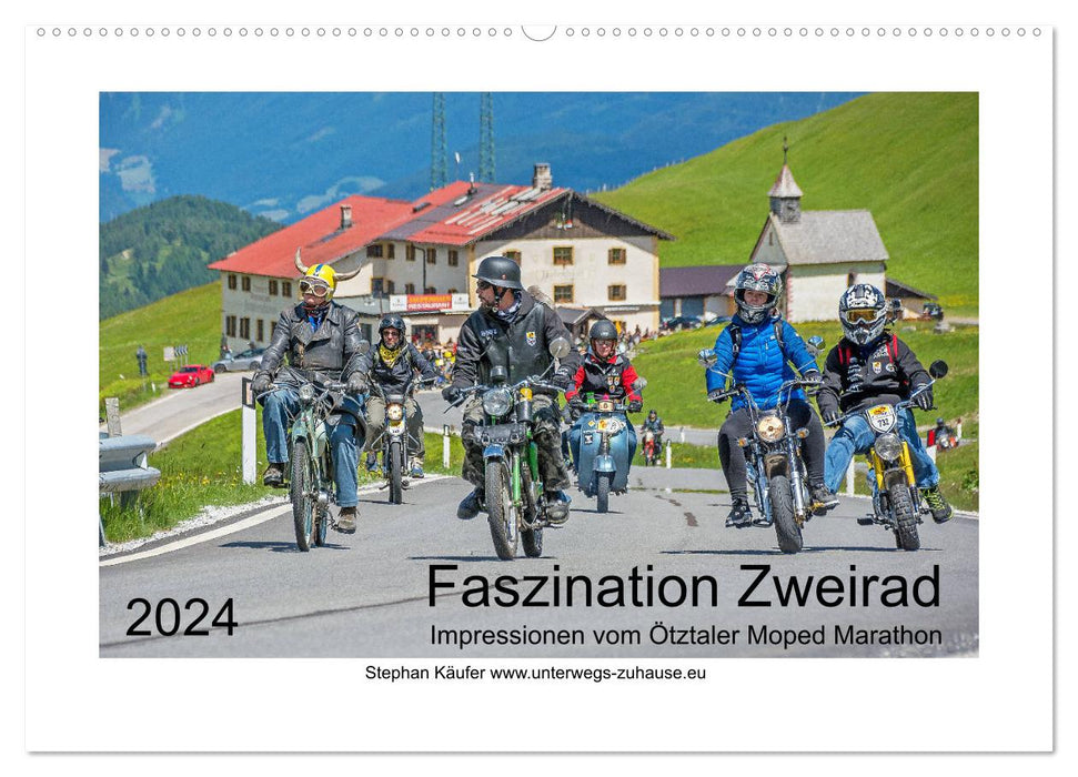 The fascination of two-wheelers - impressions from the Ötztal Moped Marathon (CALVENDO wall calendar 2024) 