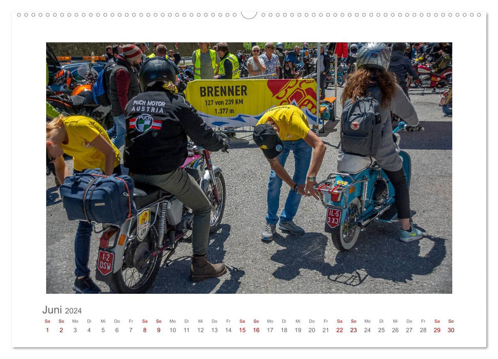 Faszination Zweirad - Impressionen vom Ötztaler Moped Marathon (CALVENDO Wandkalender 2024)