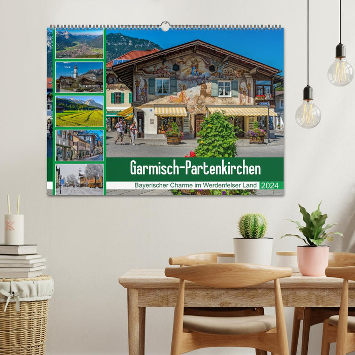 Garmisch-Partenkirchen - Bavarian charm in Werdenfelser Land (CALVENDO wall calendar 2024) 