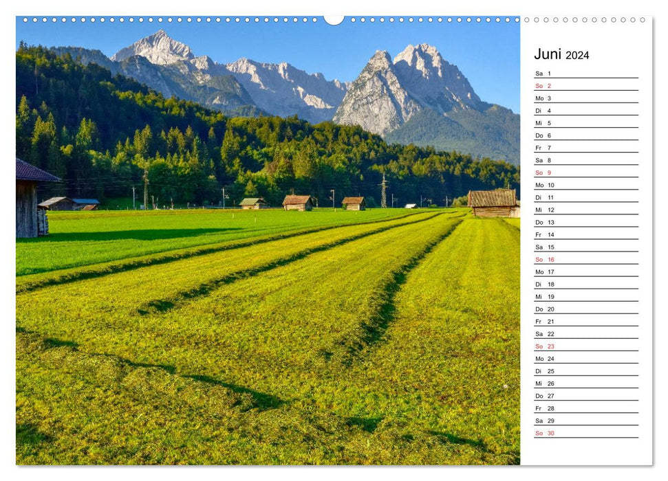 Garmisch-Partenkirchen - Bavarian charm in Werdenfelser Land (CALVENDO wall calendar 2024) 