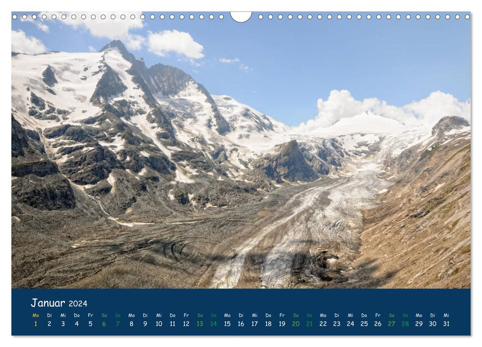 Bergwelt Hohe Tauern - Wandergenuss in alpiner Landschaft (CALVENDO Wandkalender 2024)