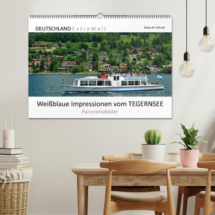 Weißblaue Impressionen vom TEGERNSEE Panoramabilder (CALVENDO Wandkalender 2024)