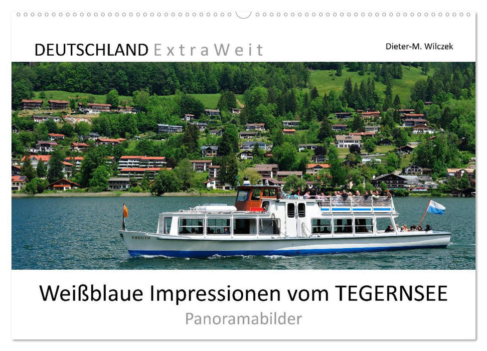 White-blue impressions of TEGERNSEE panoramic pictures (CALVENDO wall calendar 2024) 