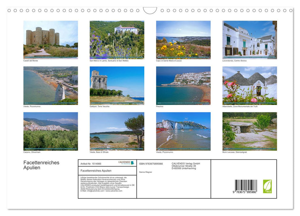 Multifaceted Puglia (CALVENDO wall calendar 2024) 