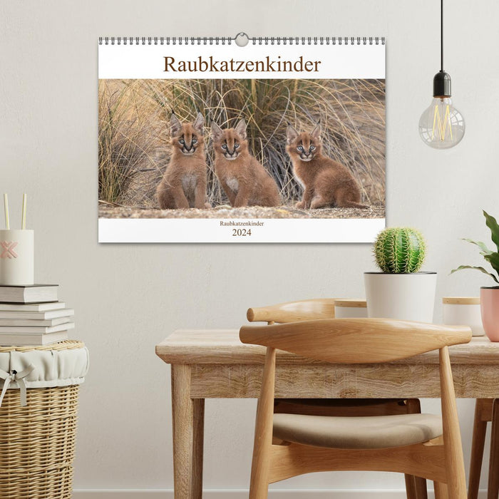 Big cat children (CALVENDO wall calendar 2024) 