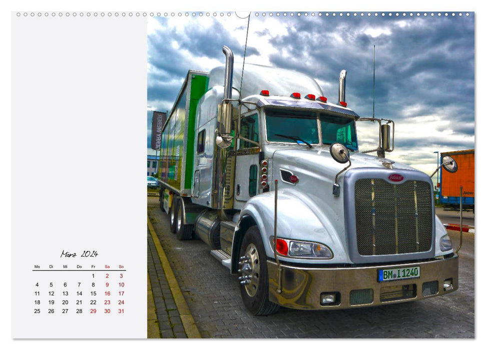 Langhauber. Coole Trucks in den USA (CALVENDO Wandkalender 2024)