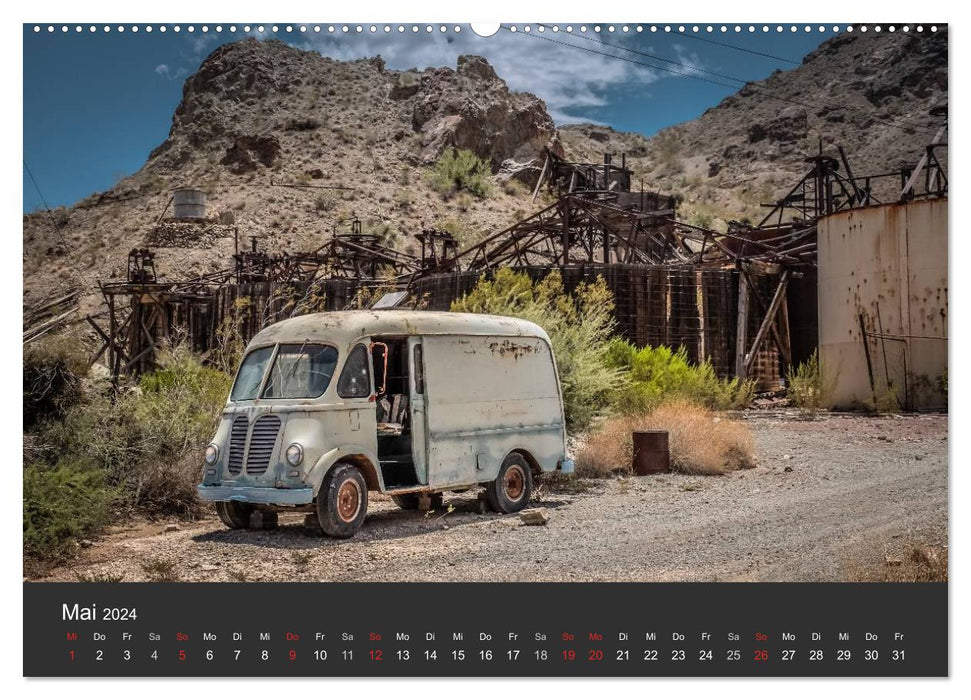 Forgotten contemporary witnesses along Route 66 (CALVENDO Premium Wall Calendar 2024) 