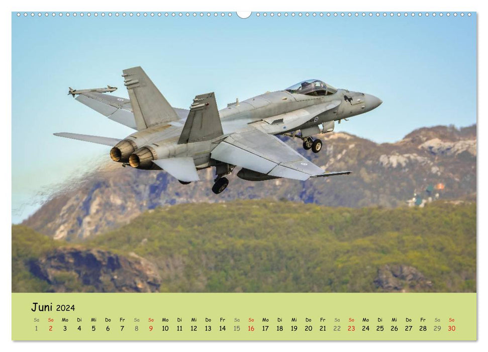 Luftüberlegenheit - Kampfjets in Aktion (CALVENDO Premium Wandkalender 2024)