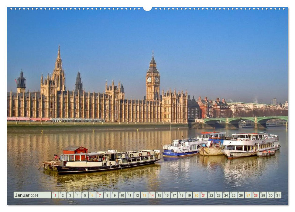 Clear the stage for London and the Thames (CALVENDO Premium Wall Calendar 2024) 