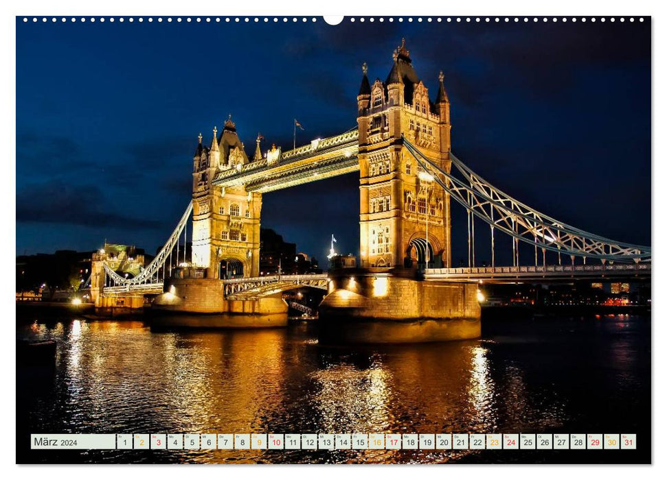 Clear the stage for London and the Thames (CALVENDO Premium Wall Calendar 2024) 