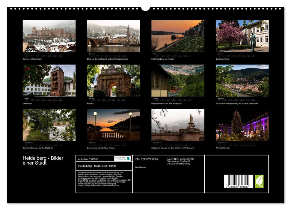 Heidelberg - Bilder einer Stadt (CALVENDO Premium Wandkalender 2024)
