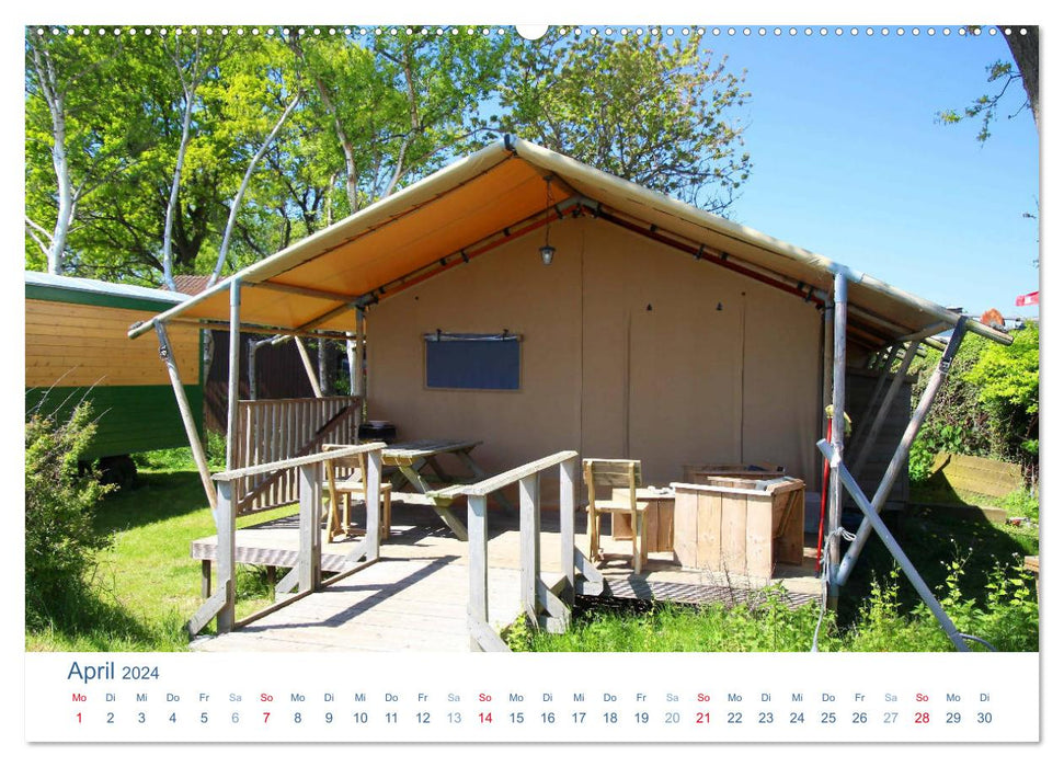 Freiheit auf Reisen 2024. Impressionen vom Camping und Zelten (CALVENDO Premium Wandkalender 2024)