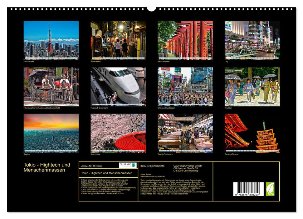 Tokyo - high-tech and crowds (CALVENDO Premium Wall Calendar 2024) 