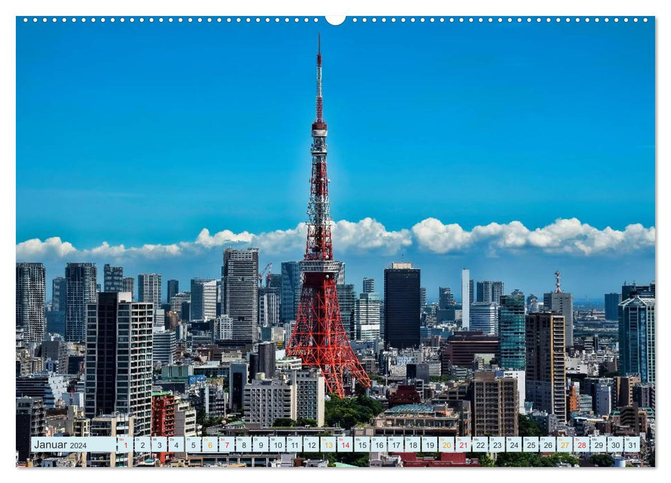 Tokyo - high-tech and crowds (CALVENDO Premium Wall Calendar 2024) 