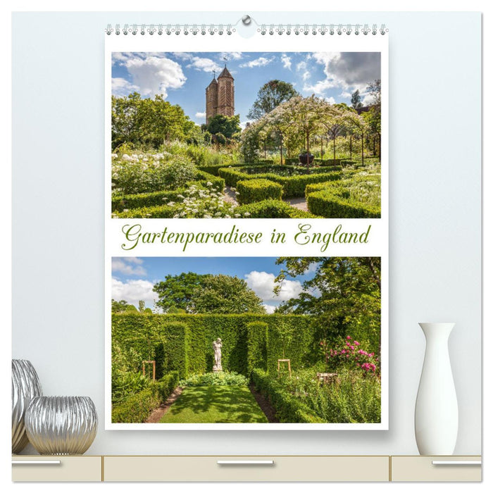 Garden paradises in England (CALVENDO Premium Wall Calendar 2024) 