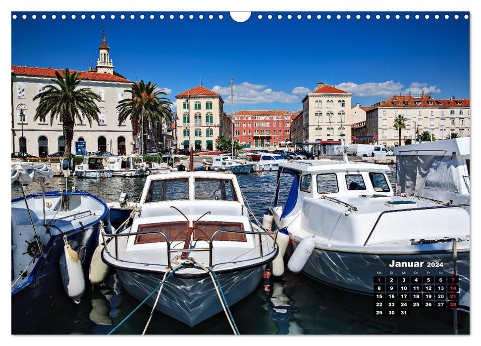 Kroatien - Split und die dalmatinische Küste (CALVENDO Wandkalender 2024)