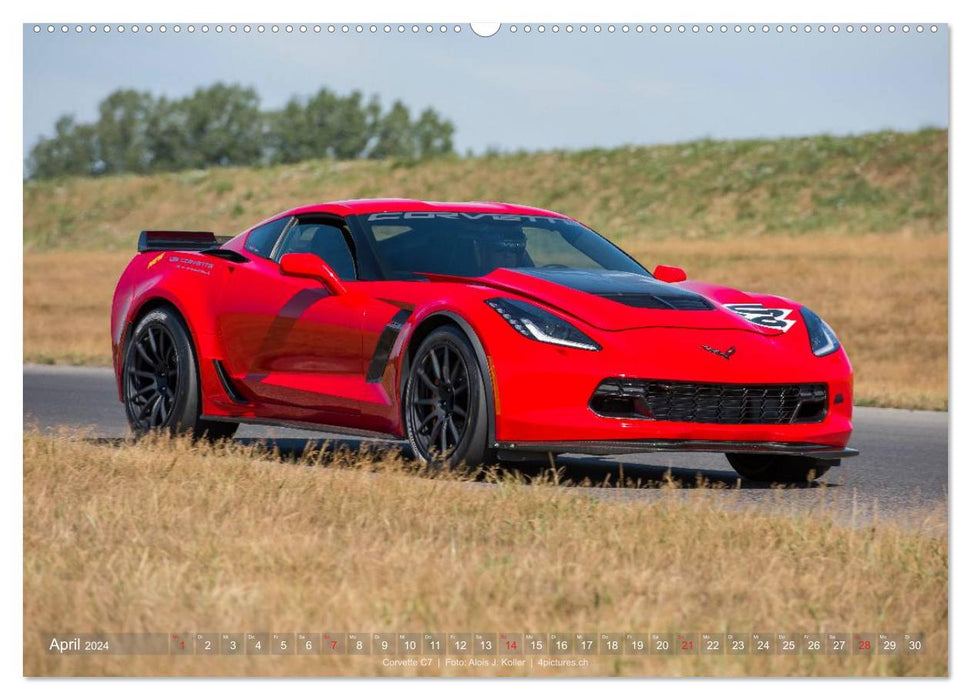 Corvette - Die US Ikone 2024 (CALVENDO Wandkalender 2024)