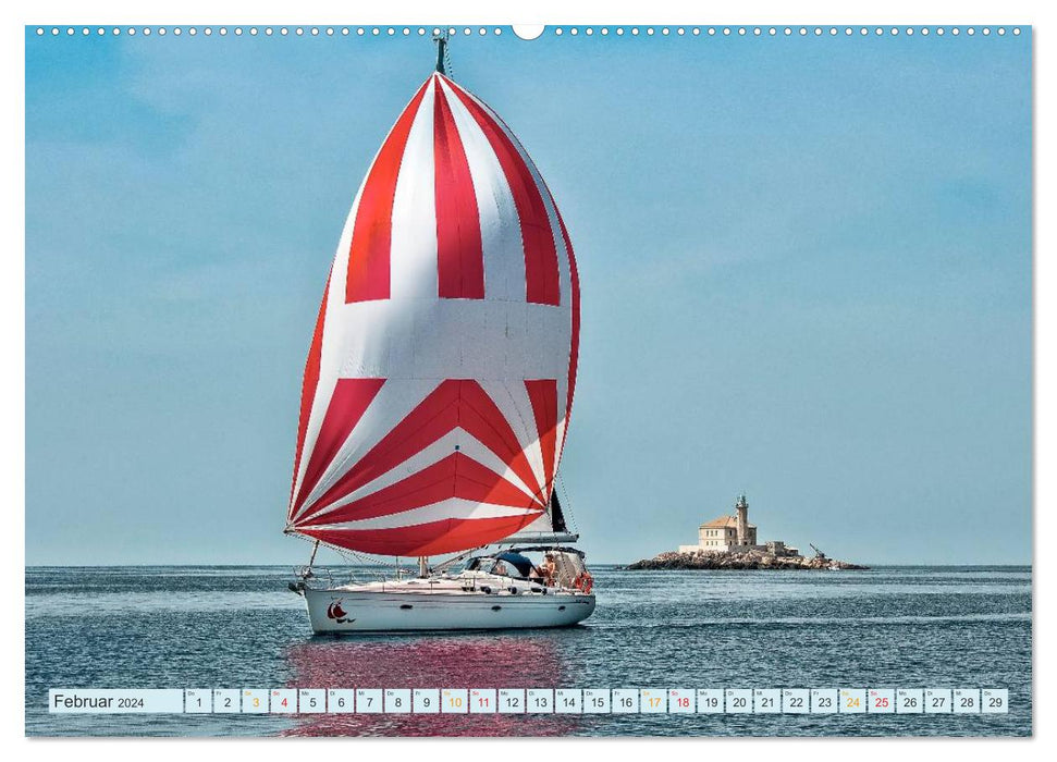 Sailing - freedom and adventure (CALVENDO Premium Wall Calendar 2024) 