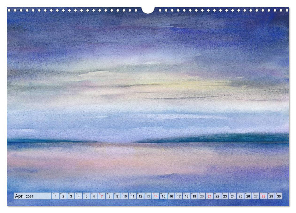Komm mit ans Meer – Aquarelle (CALVENDO Wandkalender 2024)