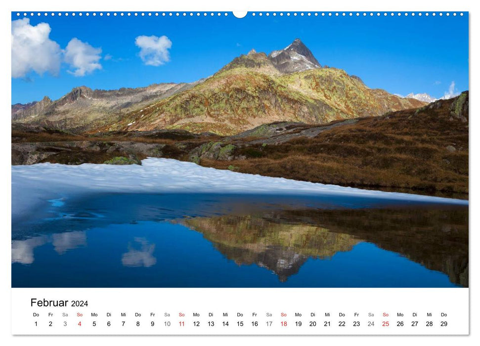 BERGSEEN Schweizer Alpen (CALVENDO Premium Wandkalender 2024)