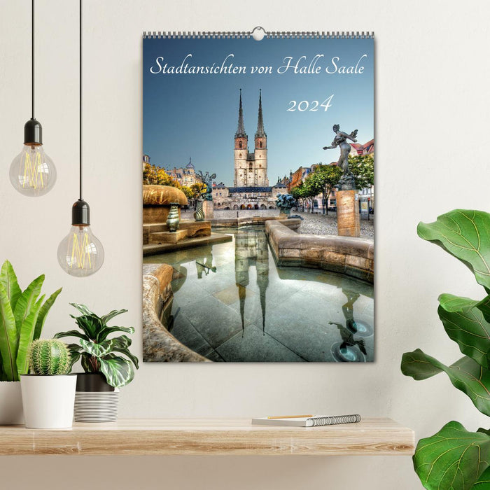 Stadtansichten von Halle Saale 2024 (CALVENDO Wandkalender 2024)