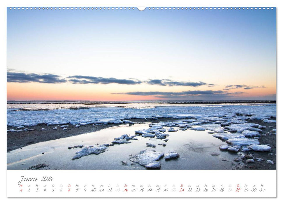 Amrum - Eine farbenfrohe Insellandschaft (CALVENDO Wandkalender 2024)