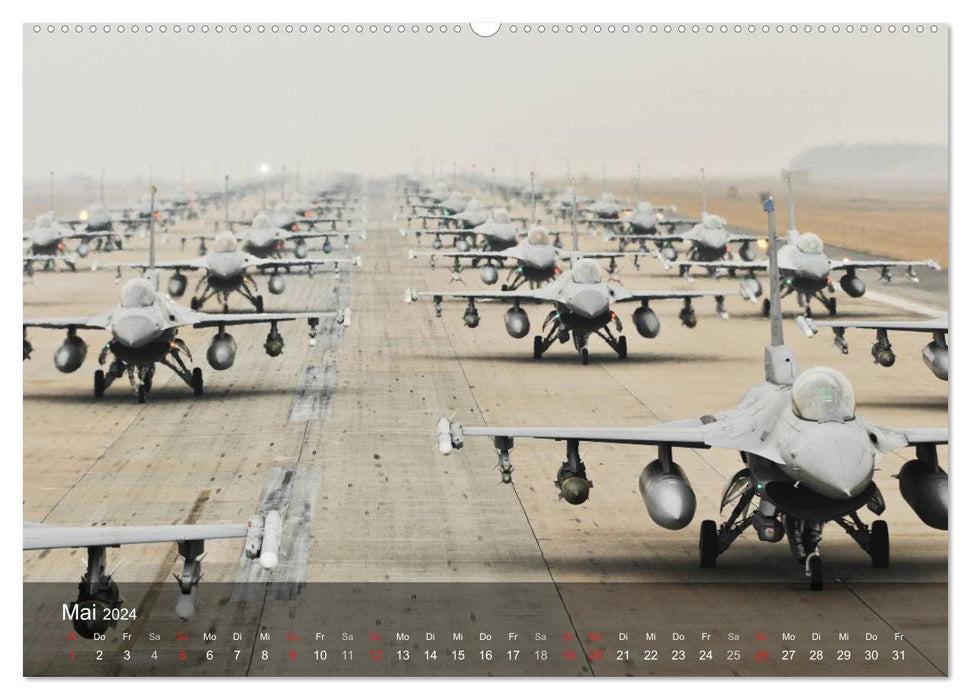 Air force. Fighter aircraft of the USA (CALVENDO Premium Wall Calendar 2024) 