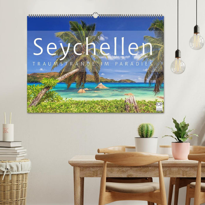 Des plages de rêve aux Seychelles au paradis (Calendrier mural CALVENDO 2024) 