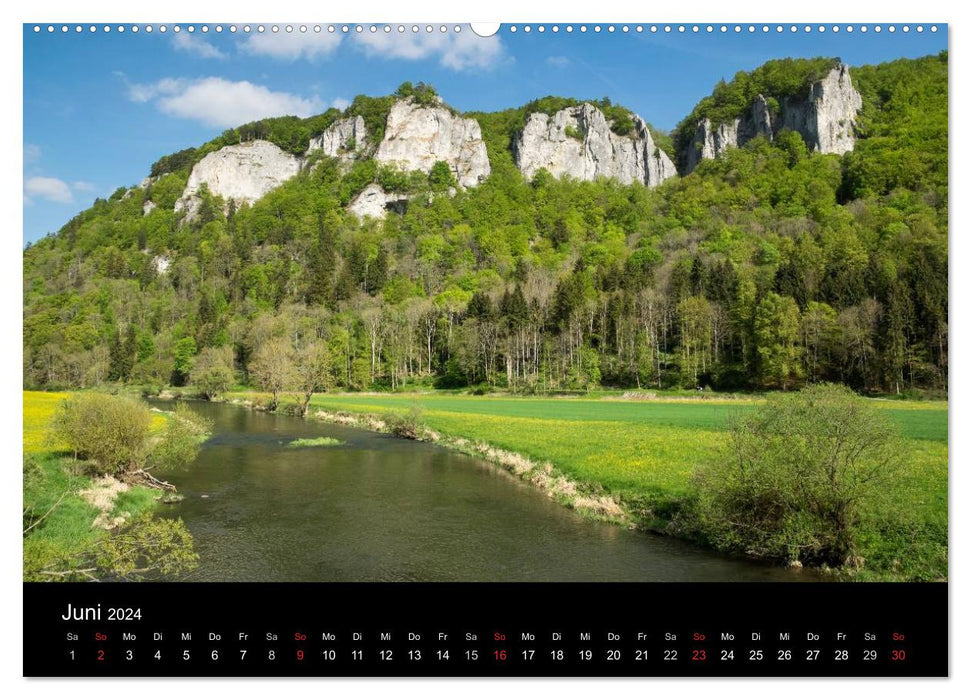 Das Donautal - Wanderparadies auf der Schwäbischen Alb (CALVENDO Premium Wandkalender 2024)